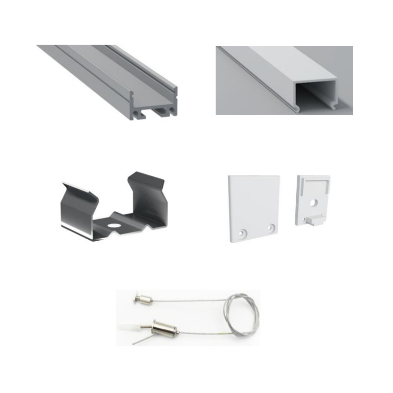 LED Aluminum Profile Suspended Light For 15mm LED Light Strips LED Aluminum Profile Suspended Light For 15mm LED Light Strips